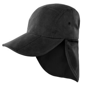 Result Unisex Headwear Folding Legionnaire Hat / Cap (Pack of 2) / Black